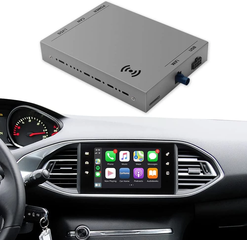 Décodeur Wireless CarPlay pour Citroën Picasso, DS4, DS3 / Peugeot 308, 508, 208, 2008, C4