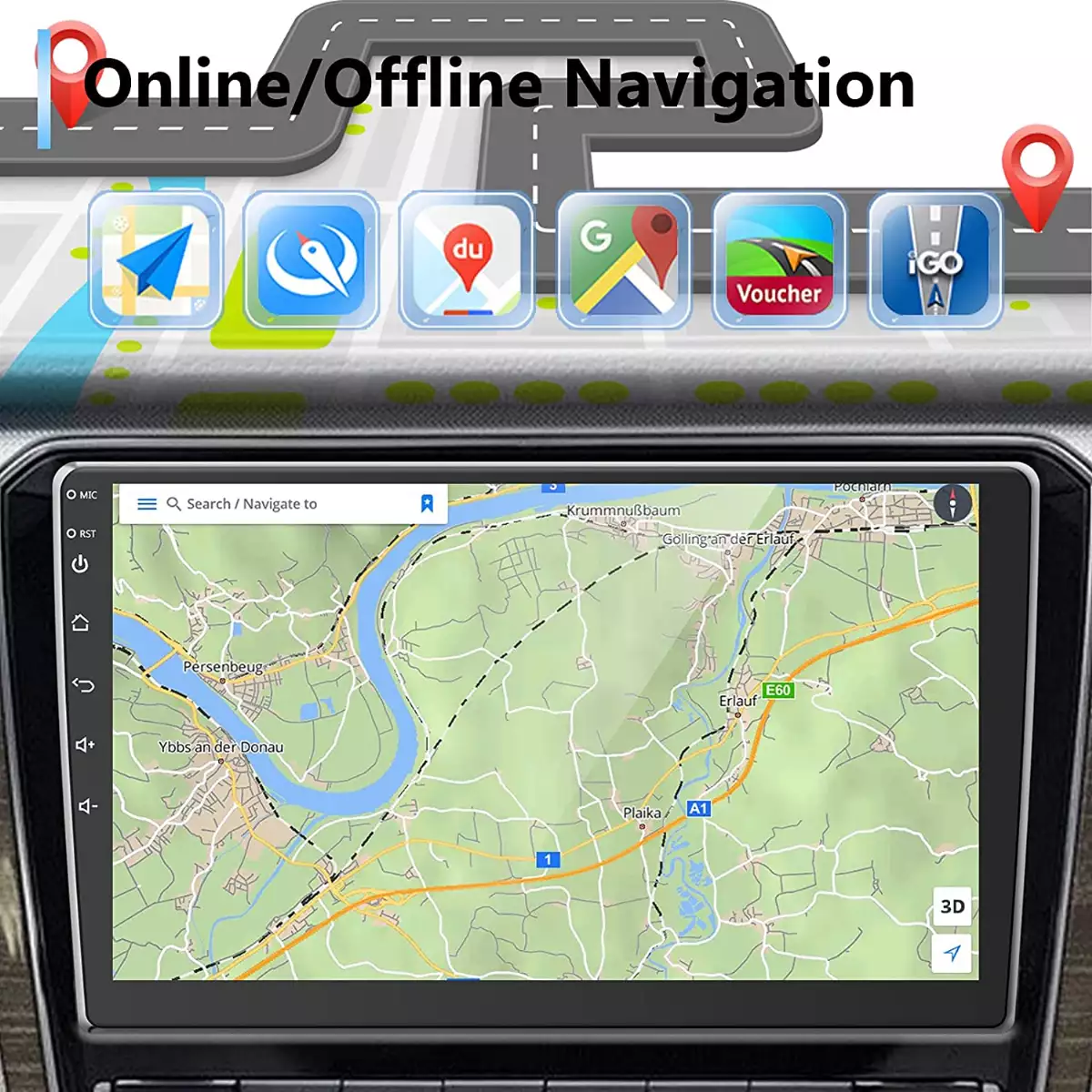 Autoradio GPS Android 10/10 Pouces